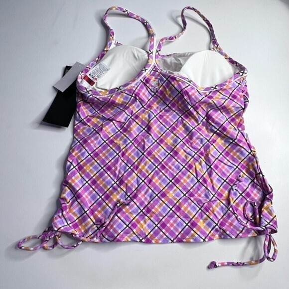 TYR Phoenix Plaid Tankini Top size 14. - Picture 7 of 8